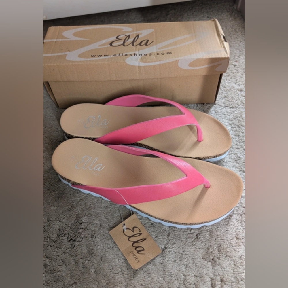 Ella Women's Pink Flip Flops